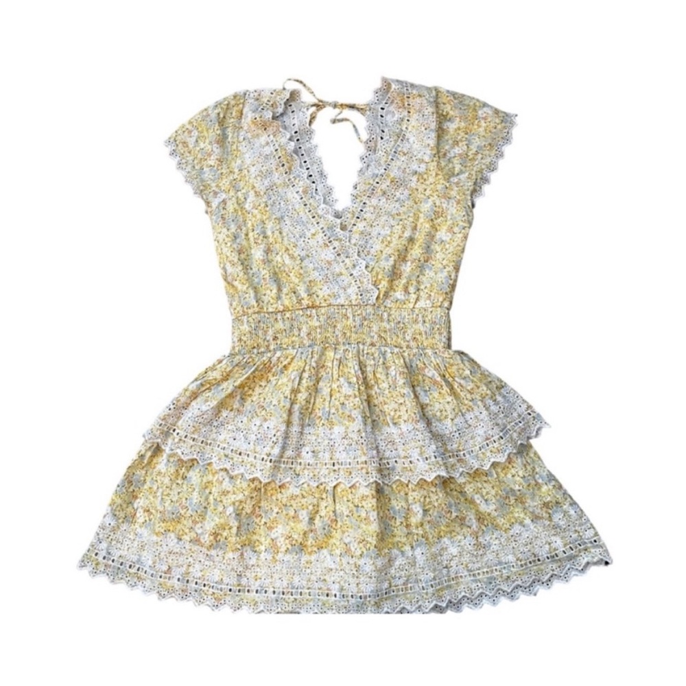 AMERICAN EAGLE Yellow Floral Mini Dress XS